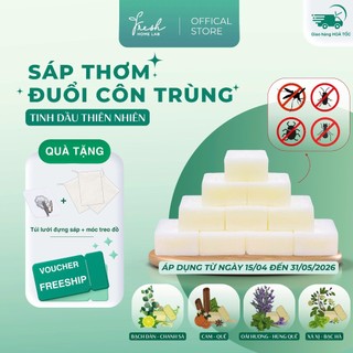 Sáp thơm đuổi muỗi, đuổi côn trùng - Khử mùi, hút ẩm nhà cửa với tinh dầu thiên nhiên Fresh Home Lab