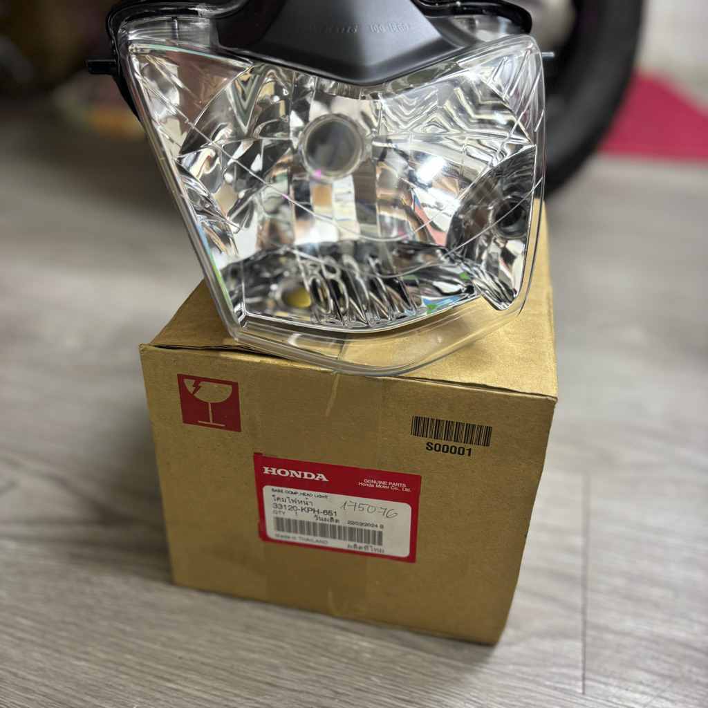 ของแท้ไทย Honda Wave 125R 2004 ไฟหน้า Shade (33120-KPH-651) – Zinc Front Reflector
