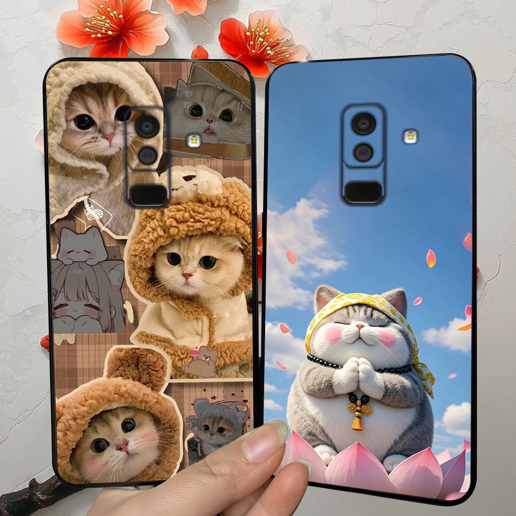 เคสสําหรับ Samsung ss a6 plus / ss j8 2018 พร้อมลายแมวสุดน่ารัก