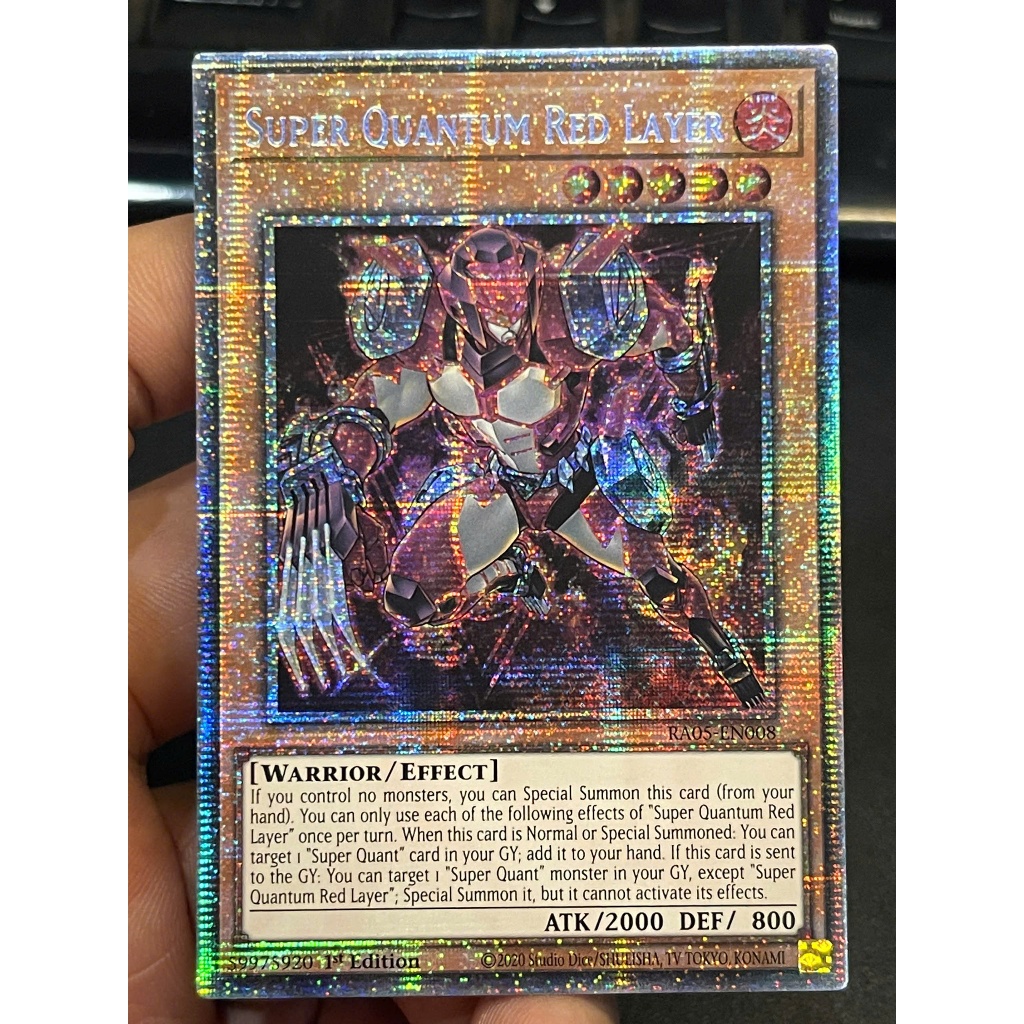 [KW2 Yugioh] [EN-UK] การ์ด RA05-EN008 Super Quantum Red Layer : Starlight Rare Card : 1st Edition