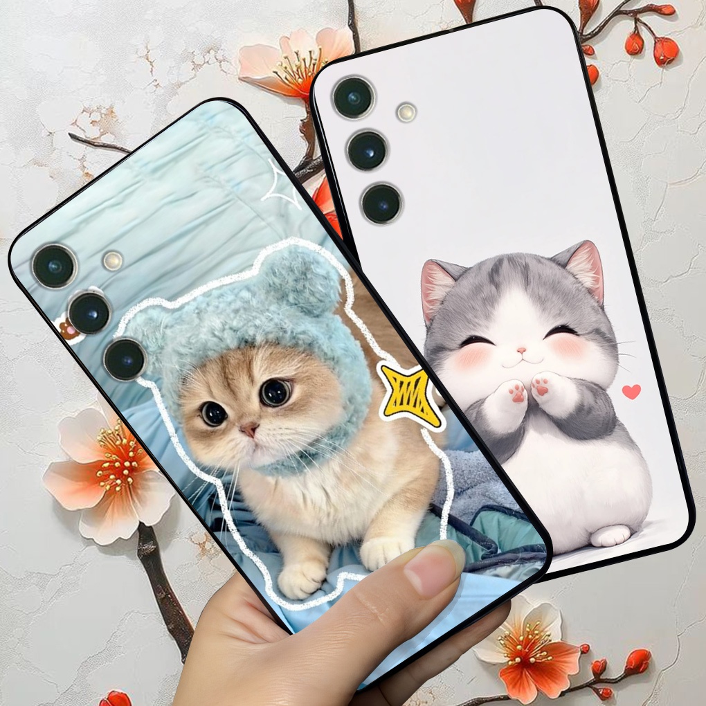 เคสสําหรับ Samsung ss s24 / ss s24 plus / s24 fe พิมพ์ลายแมวน่ารักสุด ๆ
