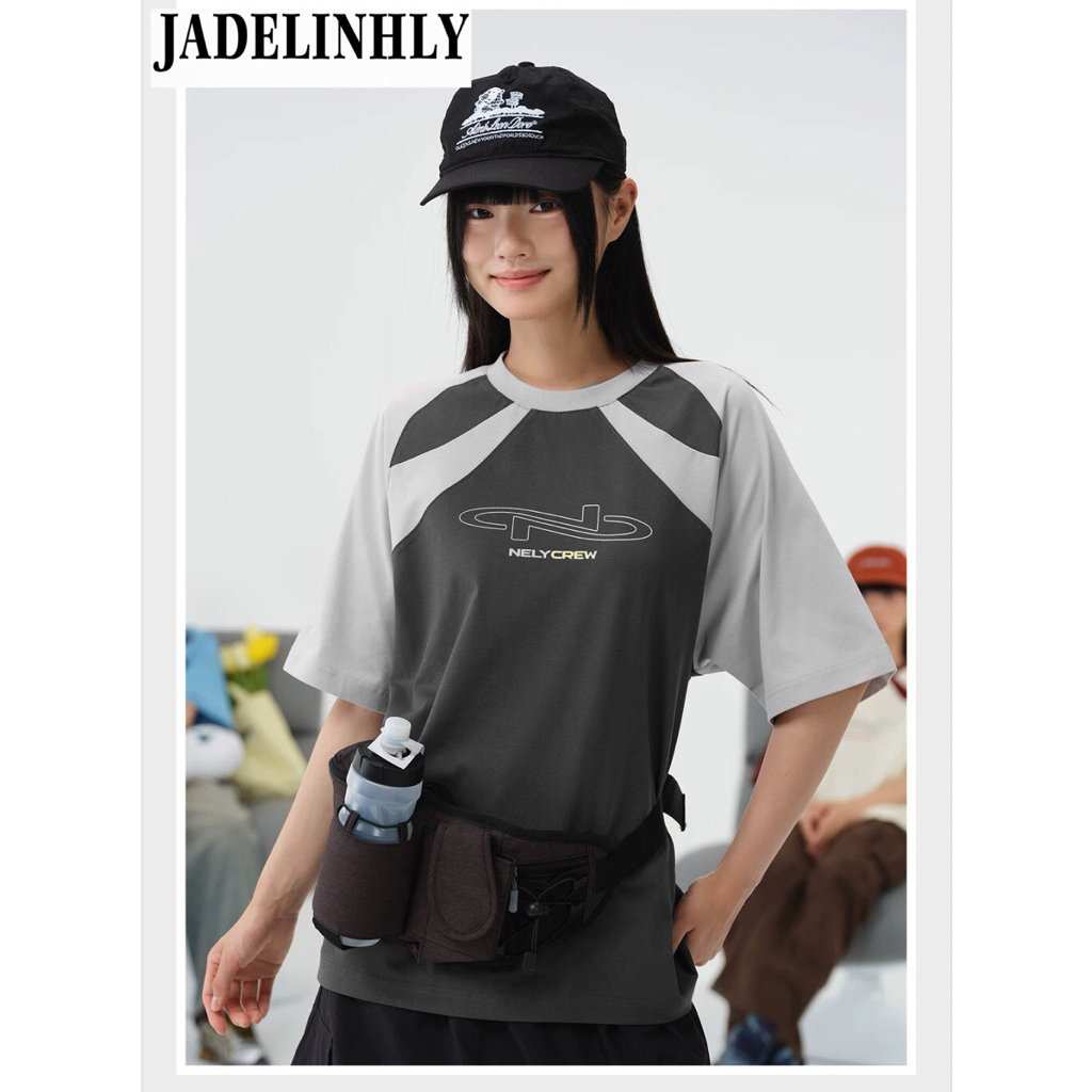 เสื้อยืดกีฬา Nelly nely nelycrew มีสายสะพาย
