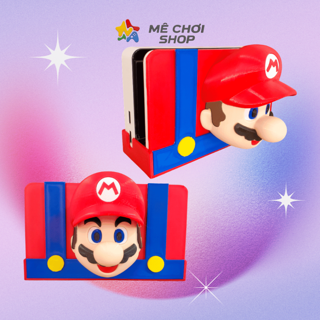 Nintendo Switch V1/V2/OLED 3D Mario Dock ตกแต่ง