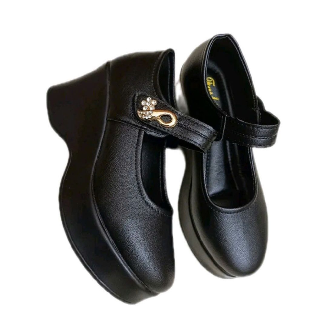 รองเท้าส้นเตารีดสูง 8 ซม. [SILE 34-43] หนังนุ่ม SUPER LIGHT SOLES
