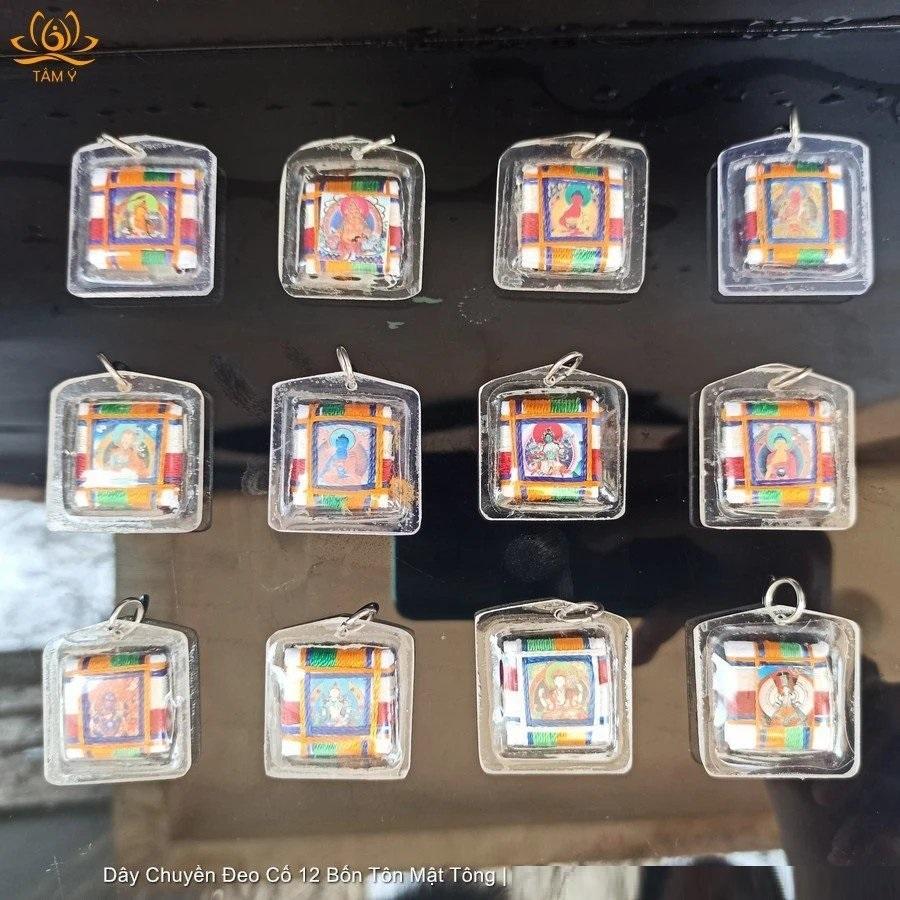 สร้อยคอ สร้อยคอ 15 เทศบาล (Lien Hoa Sinh, Amitabha, Green Tara, Guan Yin, Yellow God of Wealth, Medi
