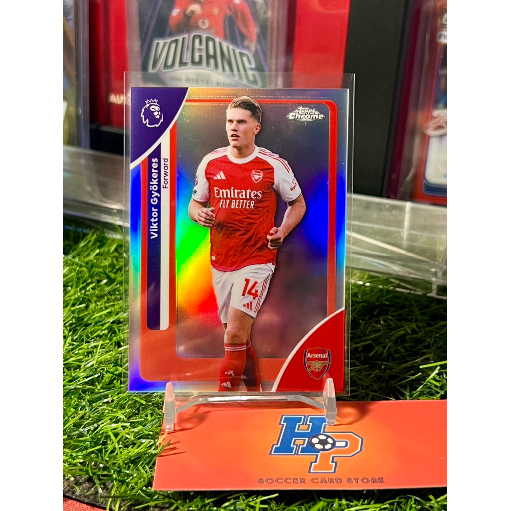 Viktor Gyokeres Refractor Topps Chrome EPL 2025/26 การ์ดฟุตบอล
