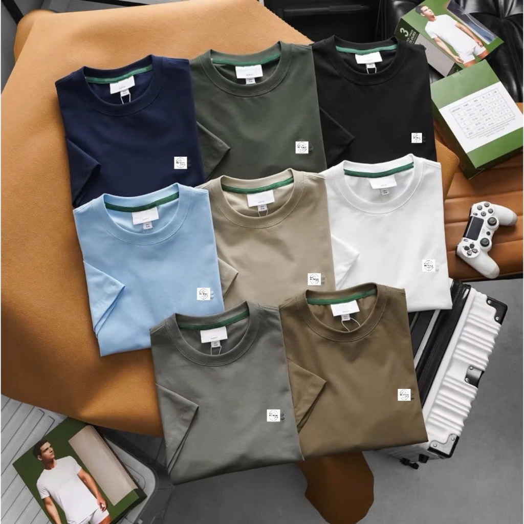 เสื้อยืดแขนสั้นสีพื้นสําหรับผู้ชาย LCS V2 Slimfit Form ผ้าคอตตอนเท่ๆ เรียบ คุณภาพสูง