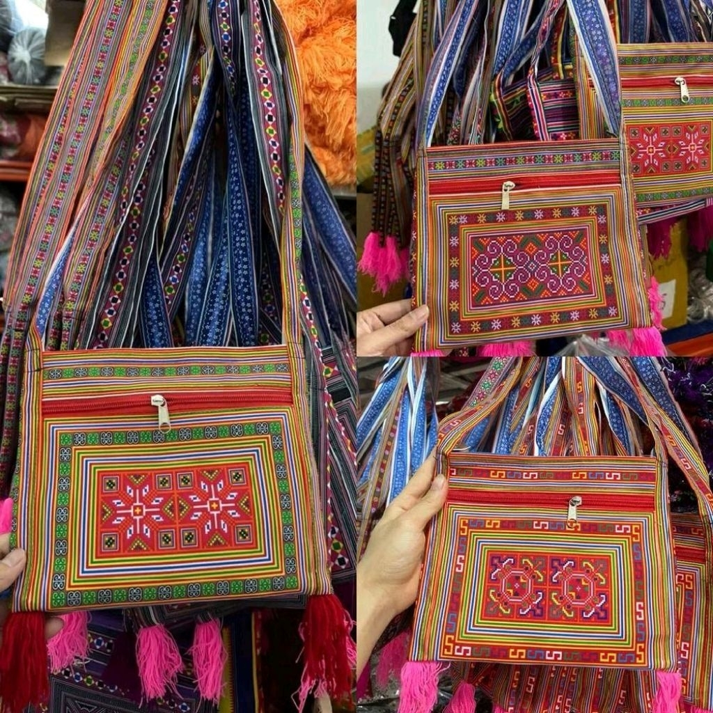 กระเป๋าสะพายข้างชาติพันธุ์ Hmong