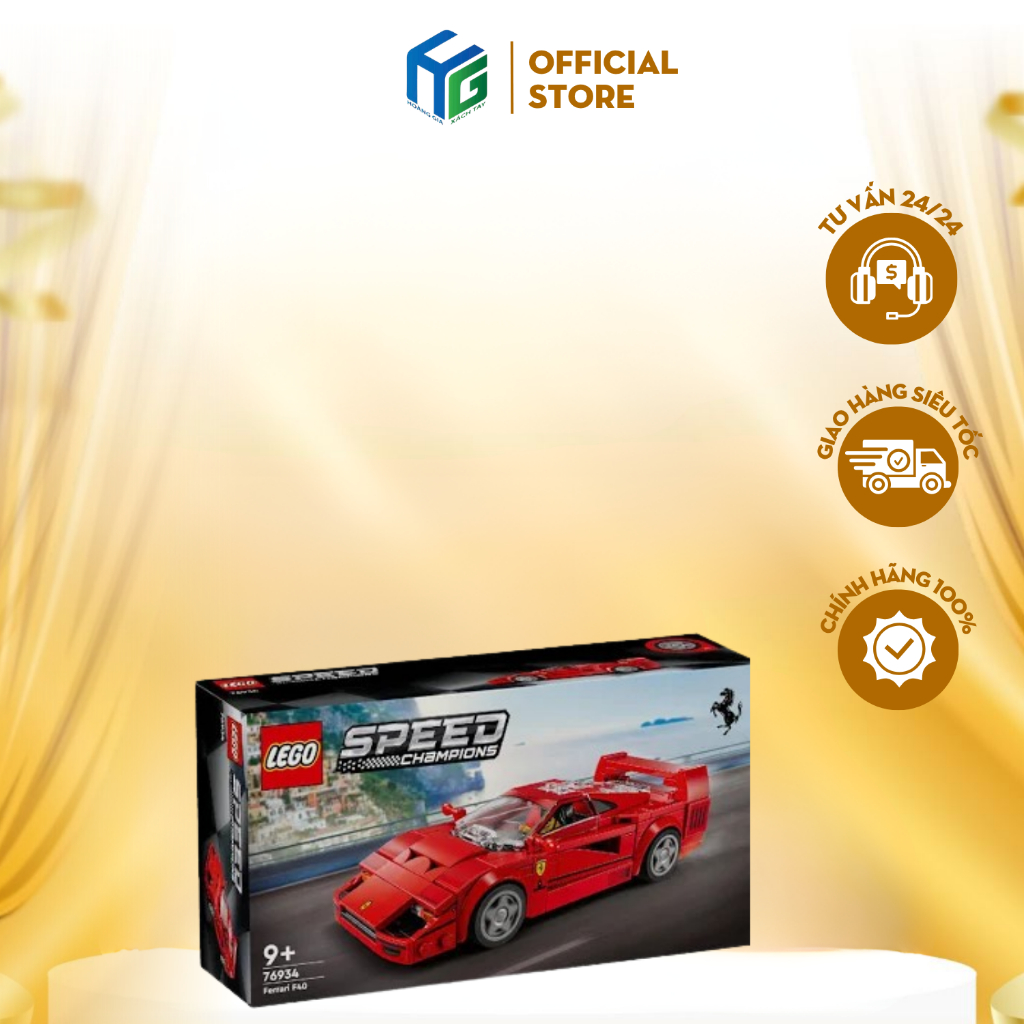 LE.GO SPEED CHAMPION 76934 Ferrari F40 Supercar - Ferrari F40 Supercar ประกอบของเล่น