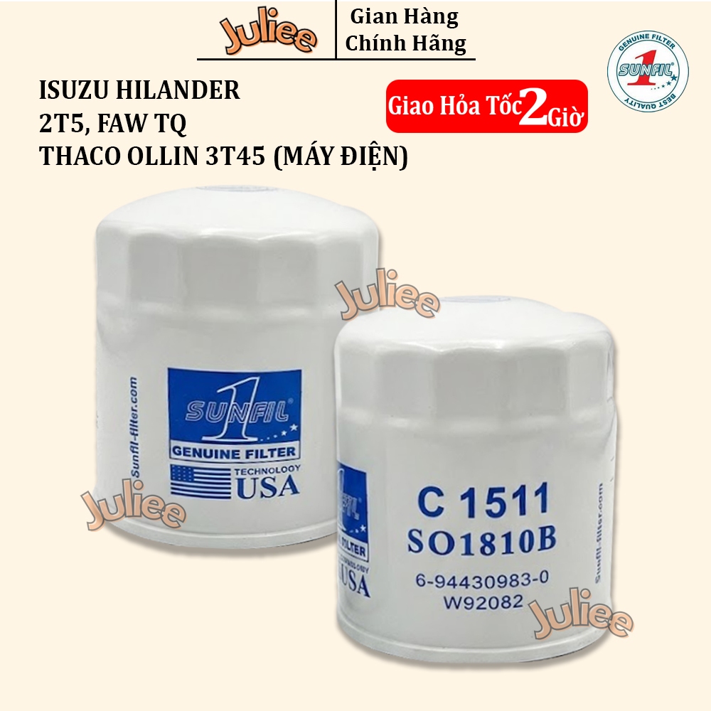 กรองน้ํามันเครื่องสําหรับ ISUZU HILANDER 2T5, FAW TQ THACO OLLIN 3T45, IZ65, IZ49 กรองน้ํามันเครื่อง