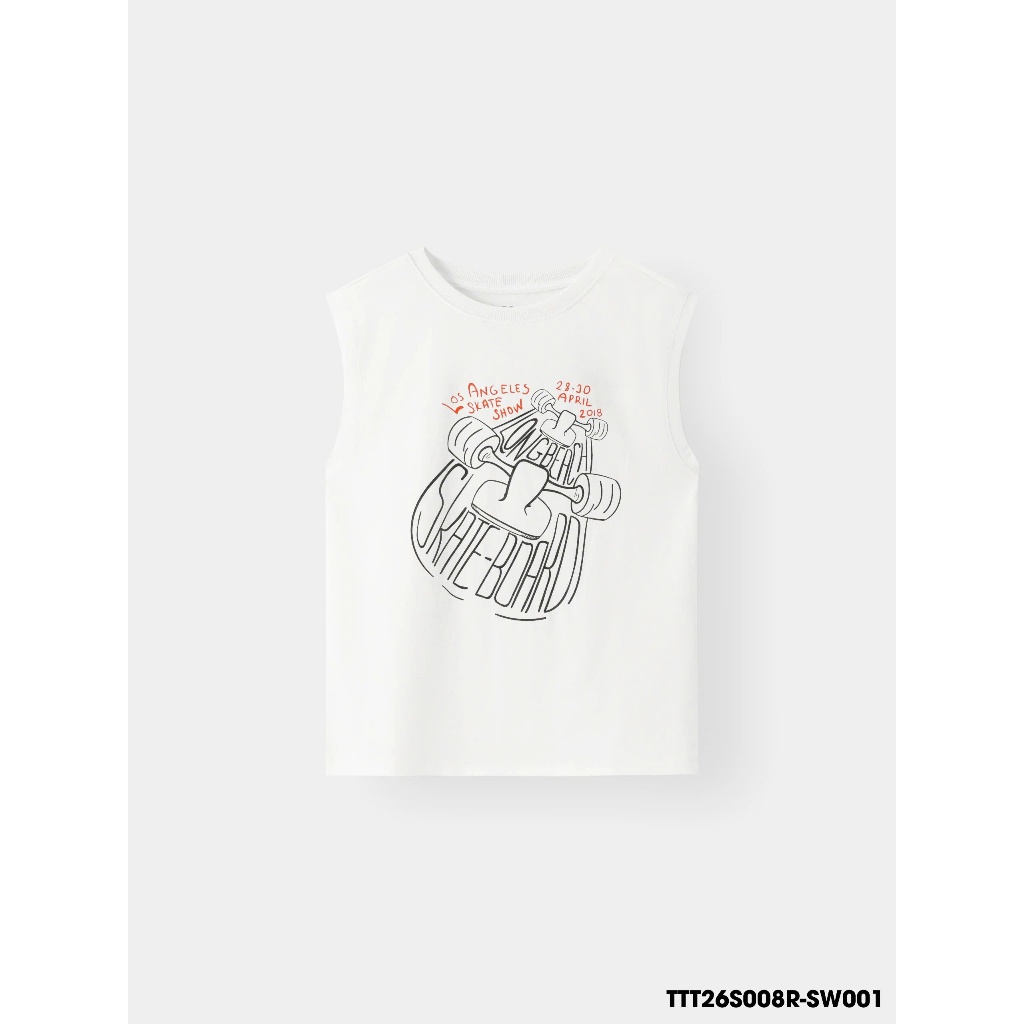 Wookids Boys Underarm Shirt (9- 16 Years Old) ผ้าฝ้าย นุ่ม เย็นสบาย - TTT26S008R