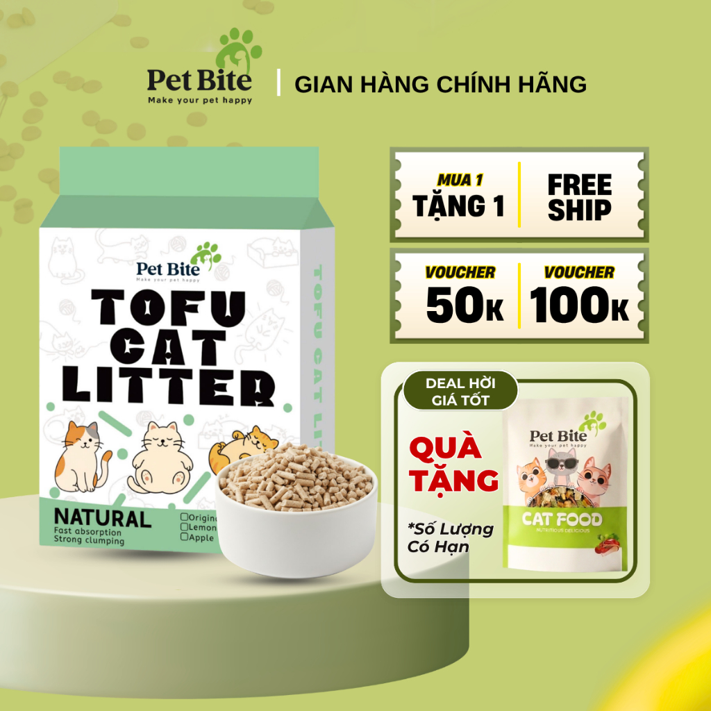 [กลิ่นนม] PETBITE Soy Cat Cat Cat Milk Smell 6L/12L Super Clumping, Deodorizing, Tofu Cat Litter