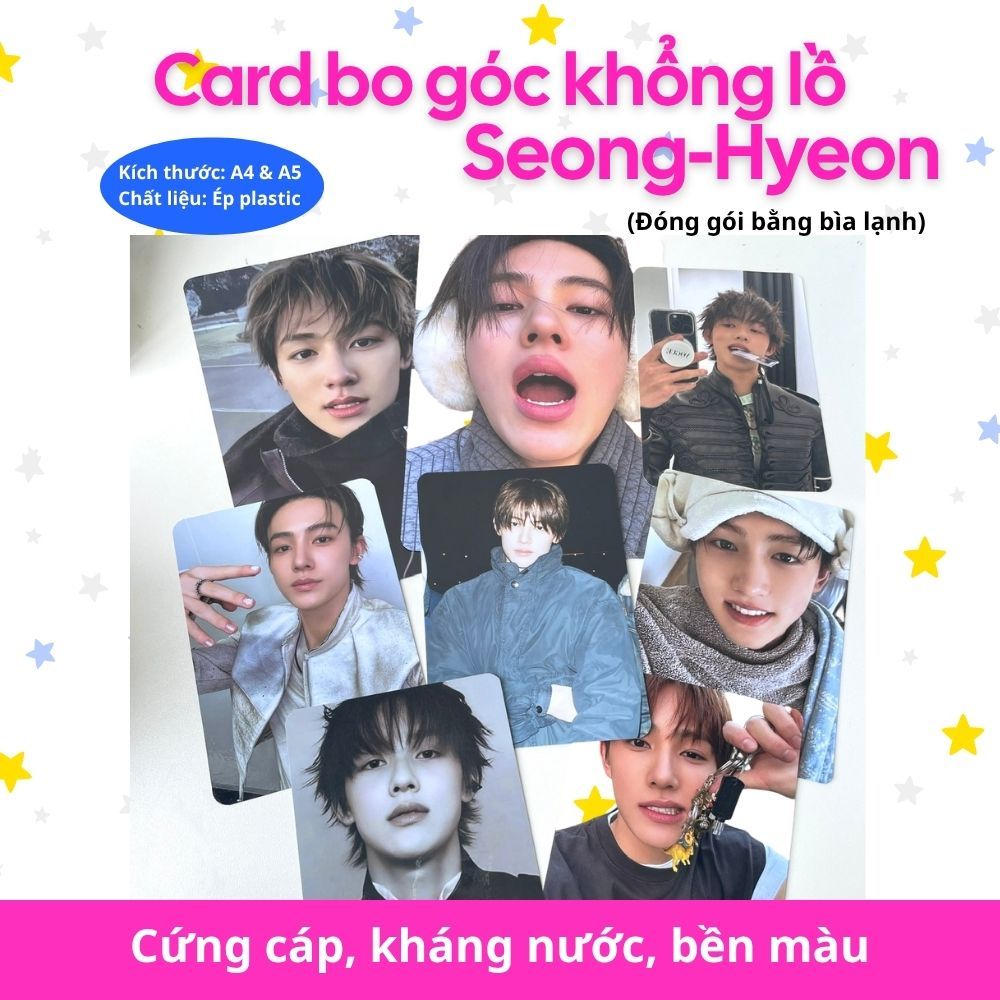 Seong-Hyeon ยักษ์ มุมโค้งมน 1 ด้าน การ์ด - (ไม่รวมตัวยึด) - เคลือบลามิเนต หนา แข็ง ทนน้ํา