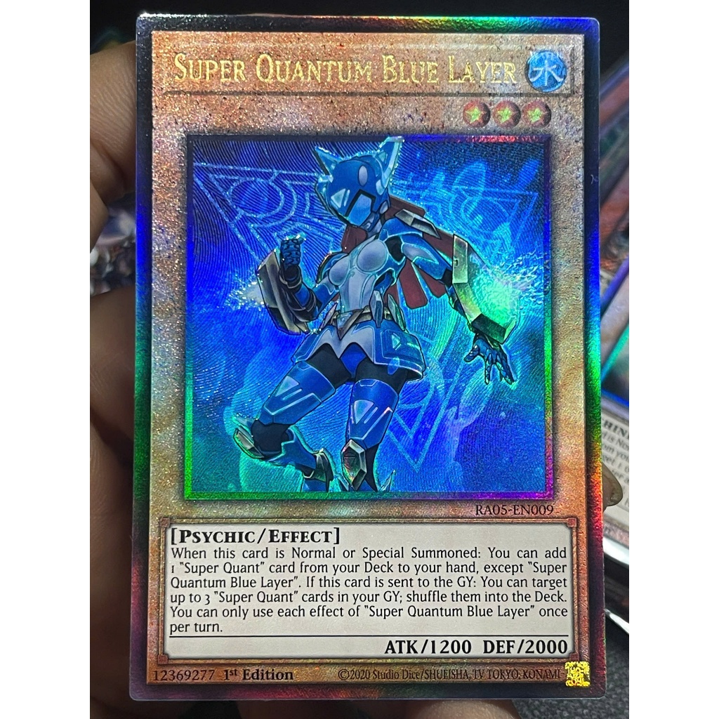 [KW2 Yugioh] [EN-UK] [Waifu] การ์ด RA05-EN009 Super Quantum Blue Layer - Ultimate Rare - รุ่นที่ 1