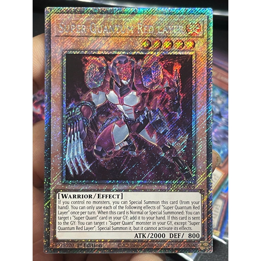 [KW2 Yugioh] [EN-UK] การ์ด RA05-EN008 Super Quantum Red Layer - Platinum Rare - รุ่นที่ 1