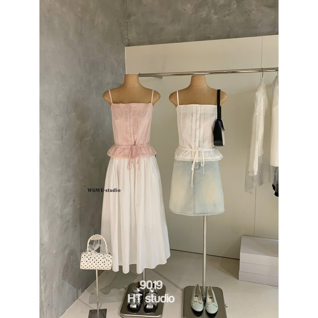 Ssu.Studio// WGWE 9019 เสื้อ MIX LACE TWO-STOP