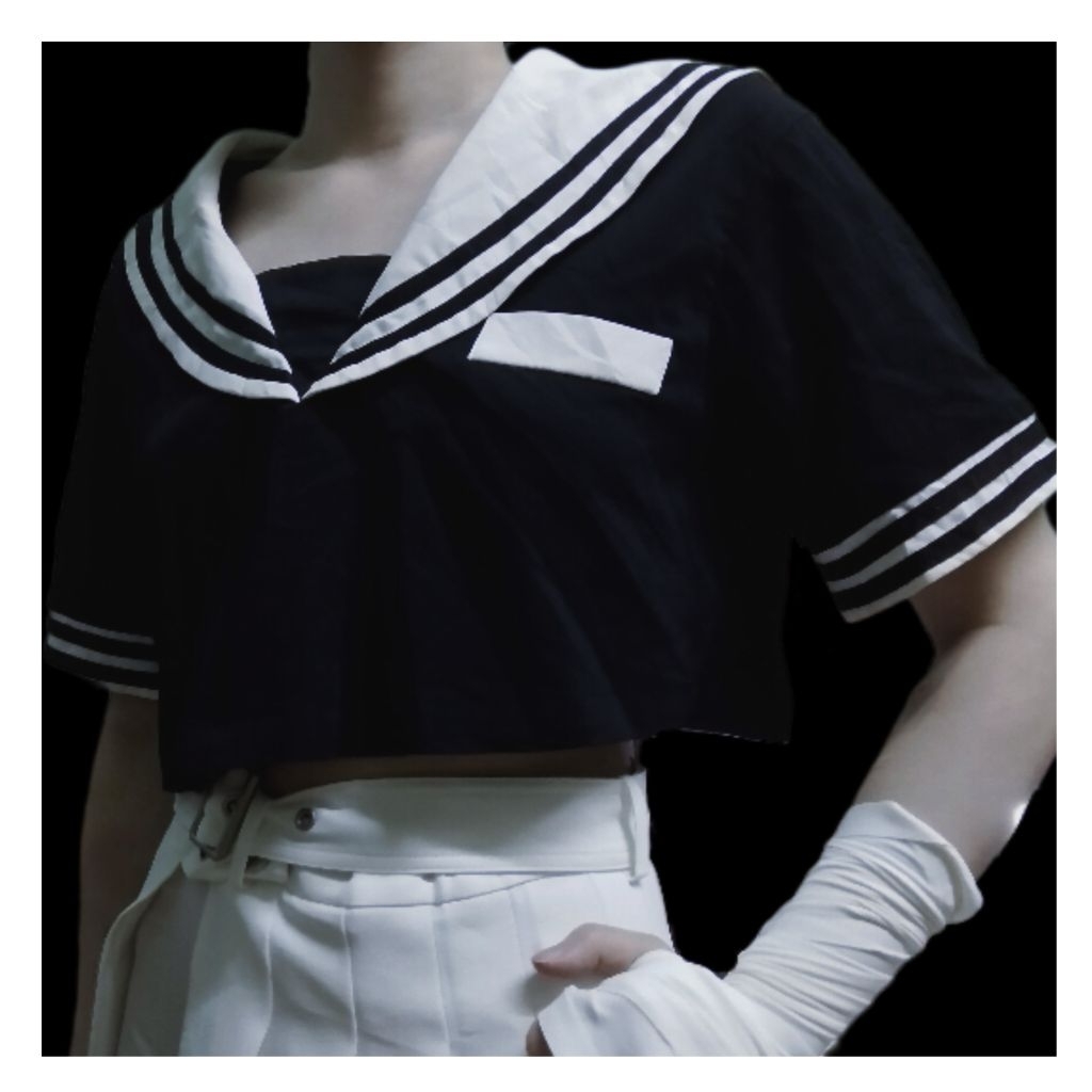 เสื้อครอปคอปกกะลาสีมือ 2 ชิ้น IEF กะลาสี/harajuku/jk/shoujo/y2k/seifuku