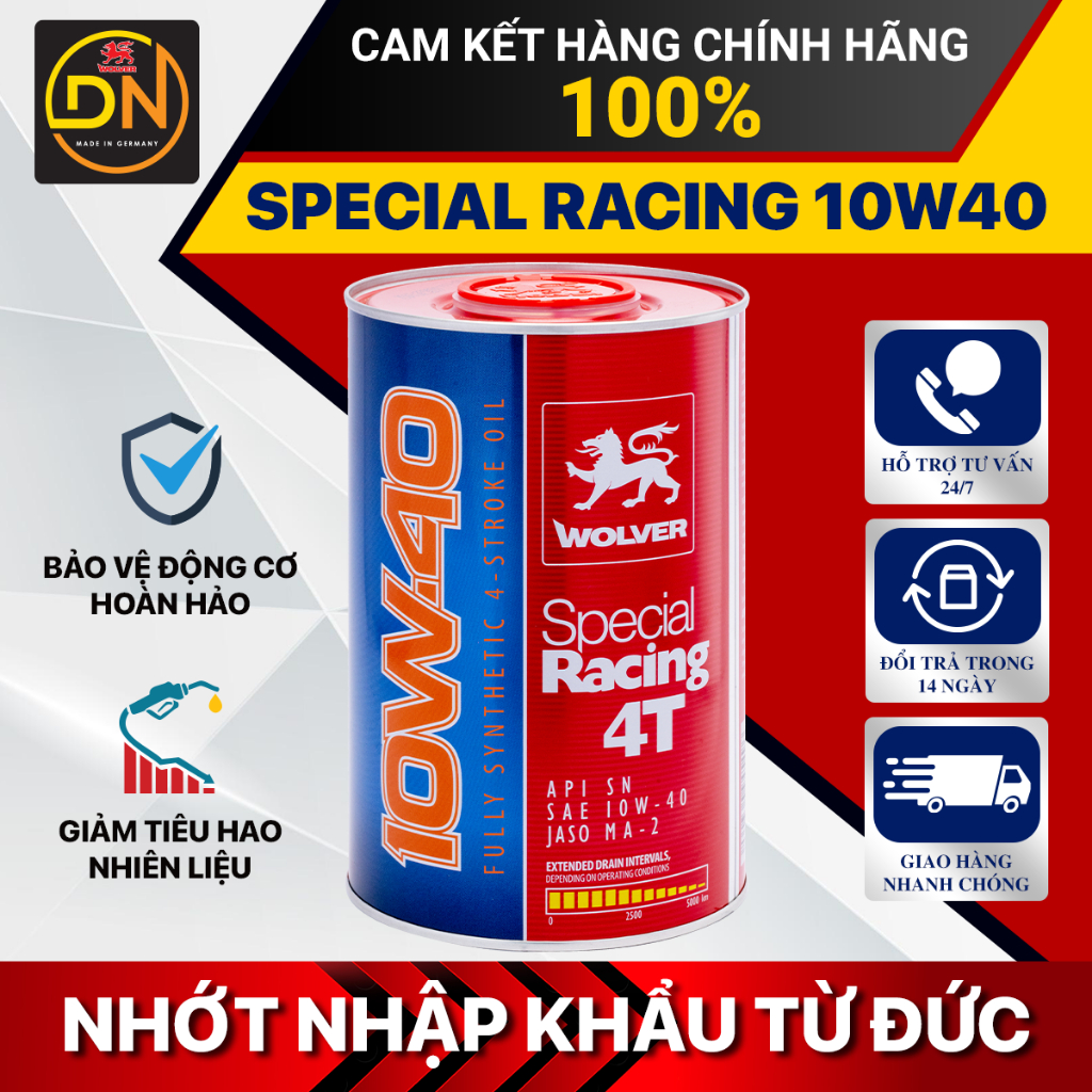 Wolver Special Racing 10W40 น้ํามันมอเตอร์ไซค์ - Wolver Special 10W30 - Wolver Racing 10W40 นําเข้าจ