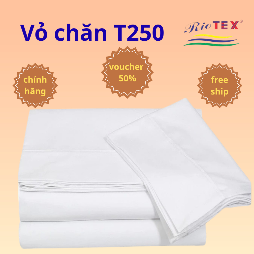 RIOTEX ปลอกผ้านวมสีขาวล้วน - ผ้าแถบสีขาว T250 55% คอตตอนเนื้อนุ่ม โปร่ง มีขนาด 1m6, 1m8, 2m2x 2m2, 2