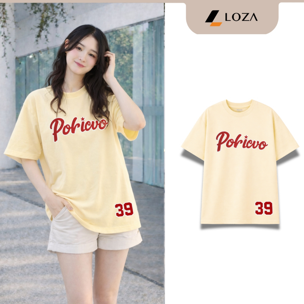 เสื้อยืด Unisex สําหรับผู้ชายและผู้หญิง พิมพ์ลายเบอร์ 39 ผ้าคอตตอน 100% LOZA UX30 - US8542