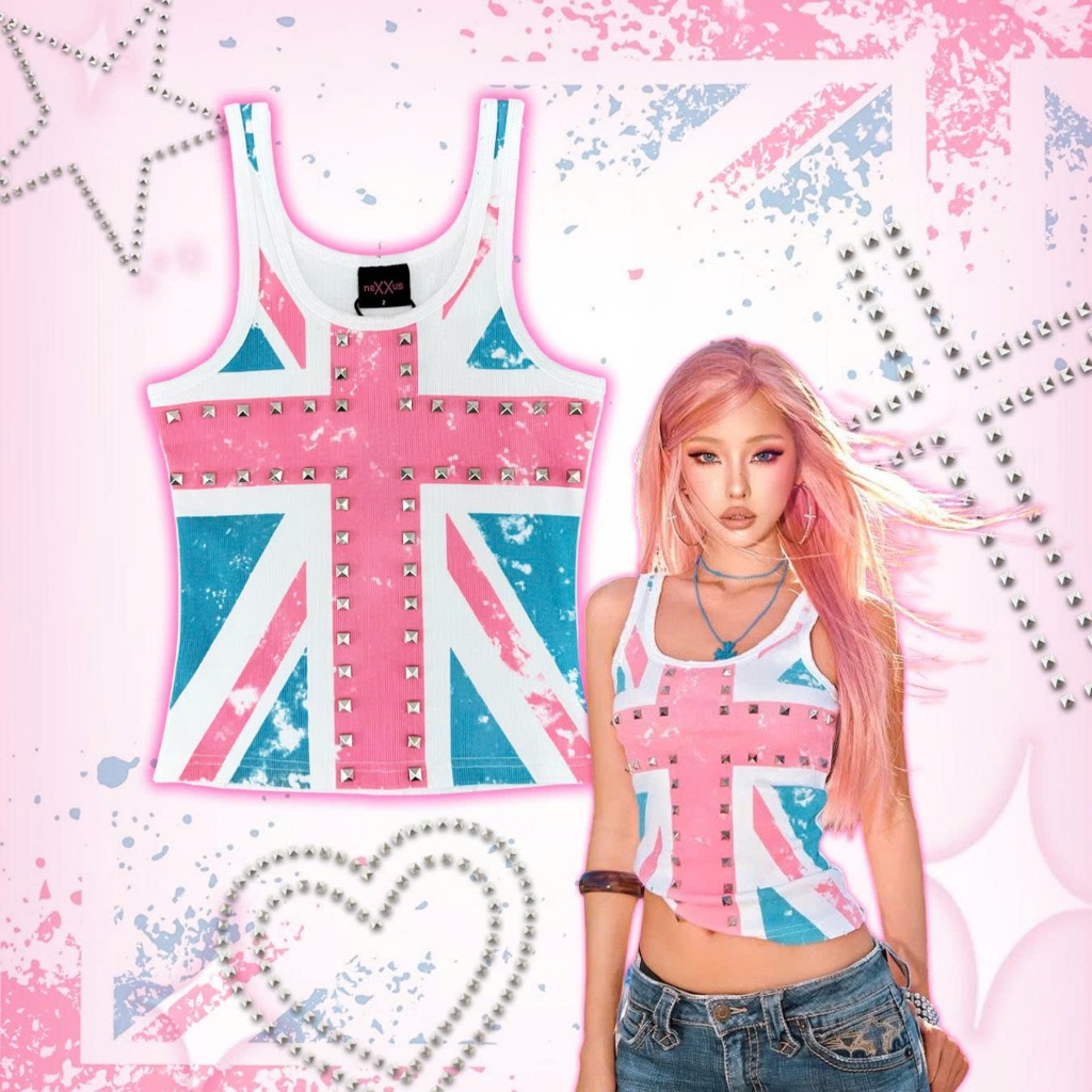 NEXXUS London Tanktop - เสื้อกล้ามเข้ารูปพร้อมกระดุมบุคลิกภาพ