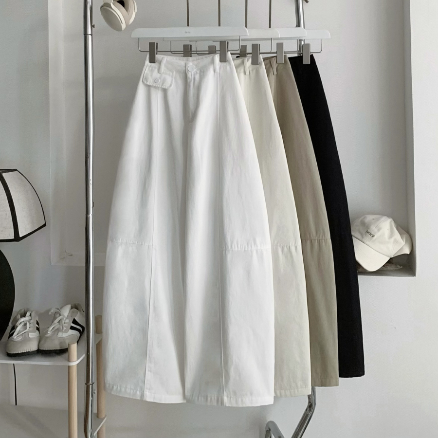 WIDE-LET LONG KAKI PANTS IN WELD KAKI - SIKO - 3630 - JEMCLOSET