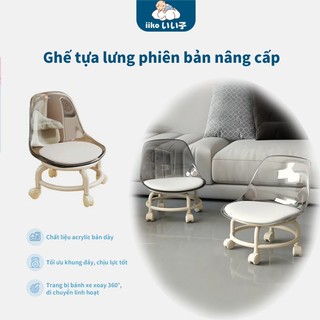 iiko Ghế Ngồi Cho Trẻ Em Tựa Lưng Trong Suốt Bánh Xe Xoay 360 Độ