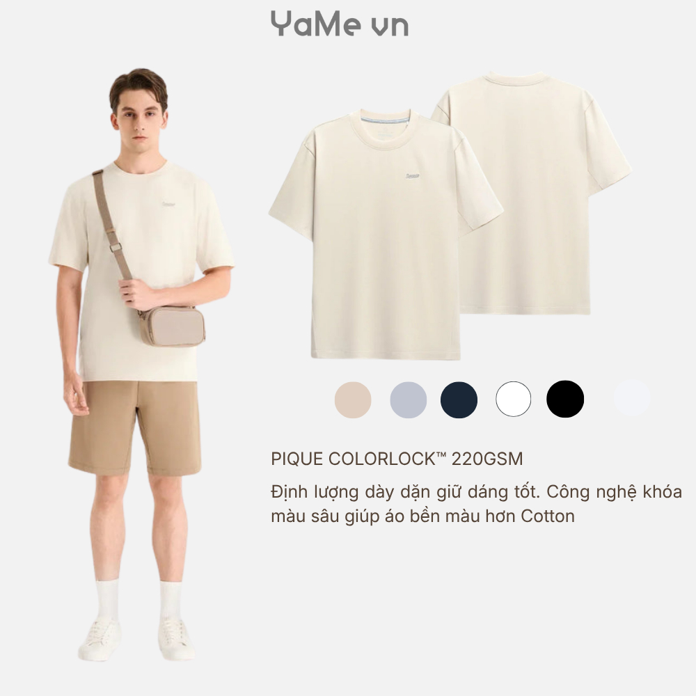 Supima CloudTouch เสื้อยืดผู้ชายผ้าฝ้ายนุ่มคุณภาพสูง Minimalist 014 Slim Fit F3 24688 |ยามี|
