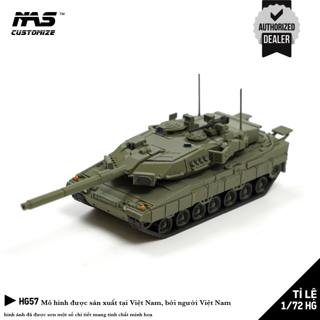 [NAS] โมเดลรถถัง HG Nato Leopard 2A8 สเกล 1:72 โมเดลรถถังเยอรมัน Leopard 2A8 HG
