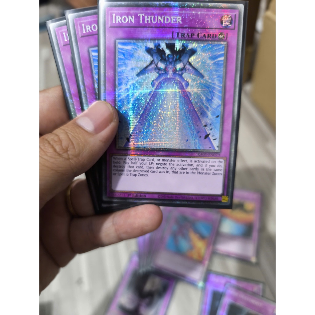 [Yugioh Funny Shop] การ์ด 1 ใบ RA05-EN079 - Iron Thunder - Starlight Rare