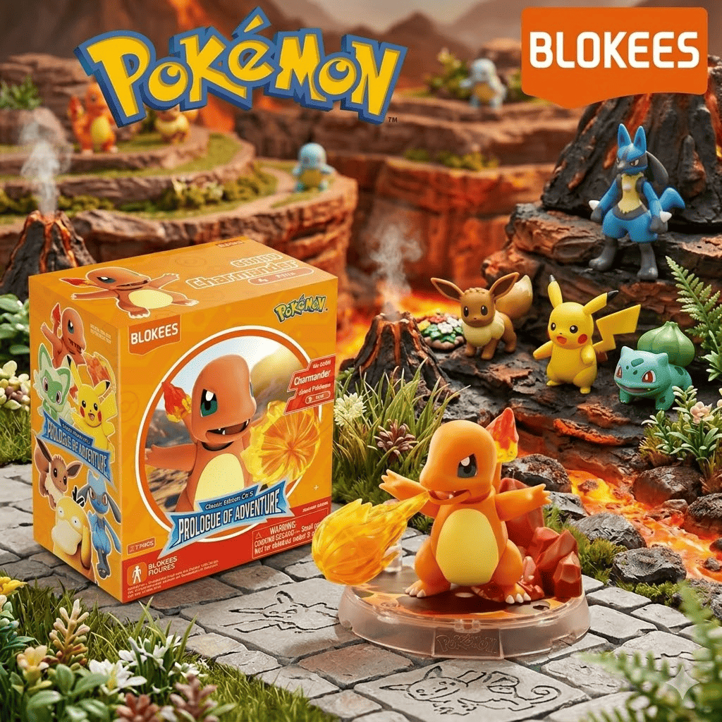 Blokees EP06 Charmander Figure – รูป Pokémon ของแท้ Assembled Mini Charmander