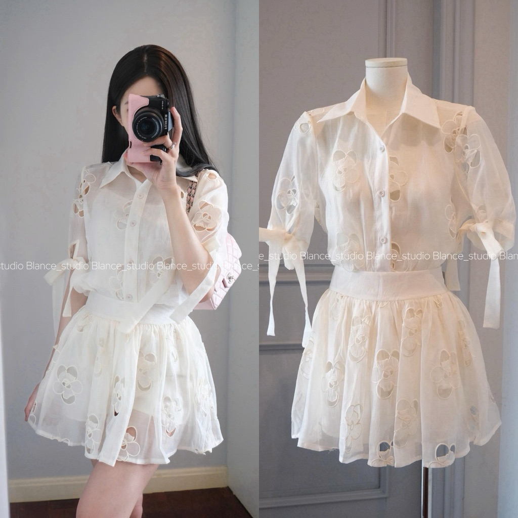 BLANCE STUDIO Floral shirt Set สําหรับฤดูร้อน qccc
