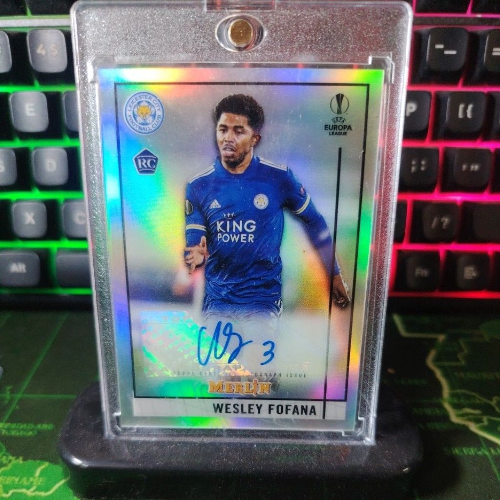[หมุนอัตโนมัติ][แถมแม็ก] Auto Wesley Fofana Leices City Topps Europa League