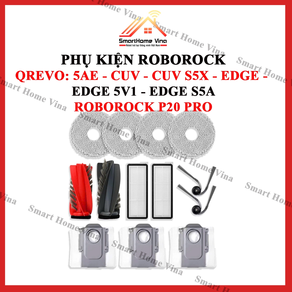 อุปกรณ์เสริมเครื่องดูดฝุ่นหุ่นยนต์ Roborock P20 Pro, QREVO: 5AE, CUV, CUV S5X, EDGE, EDGE 5V1, EDGE 