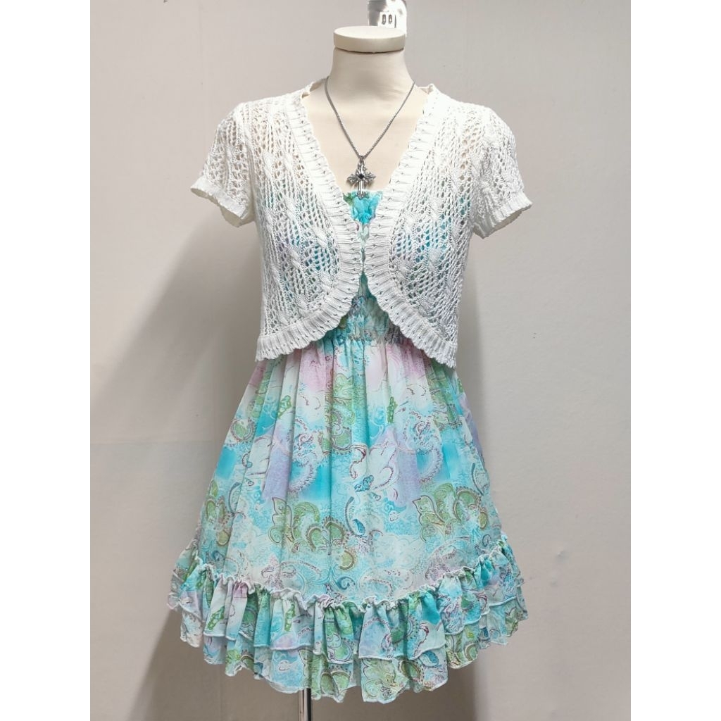 ชุดเสื้อญี่ปุ่น Mori Kei Mori Vintage Cottage Coquette Fairy Y2K 2hand