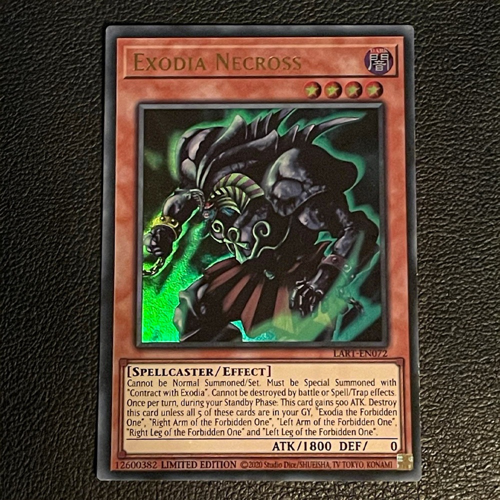 การ์ด Yugioh ของแท้ Exodia Necross LART-EN072 (ศิลปะสลับ) - Lost Art TCG