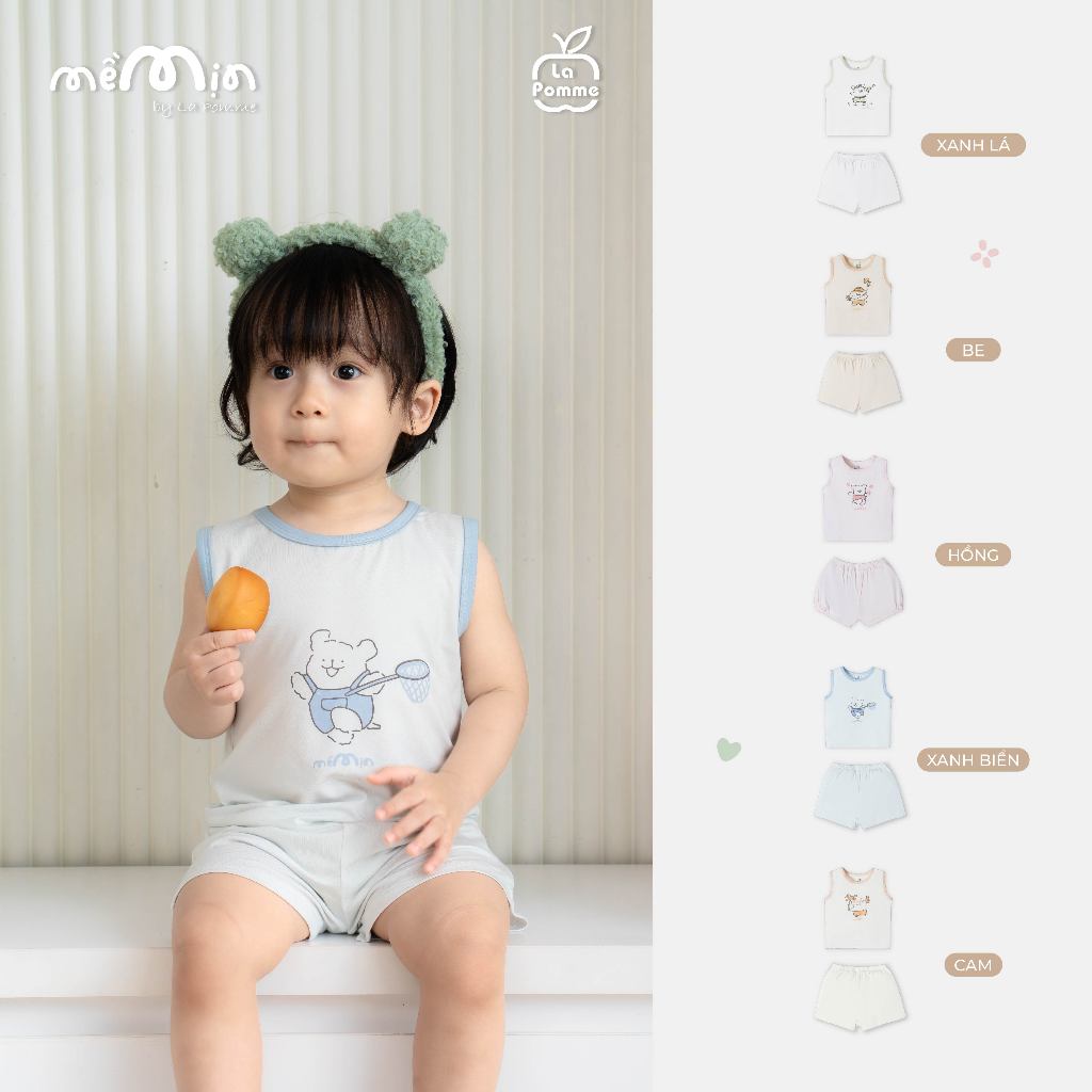 เซตใต้วงแขนเนื้อนุ่ม by La Pomme fun summer Holiday - เส้นด้าย Cool Petit Soyeu - เด็กชาย/หญิง - ขนา