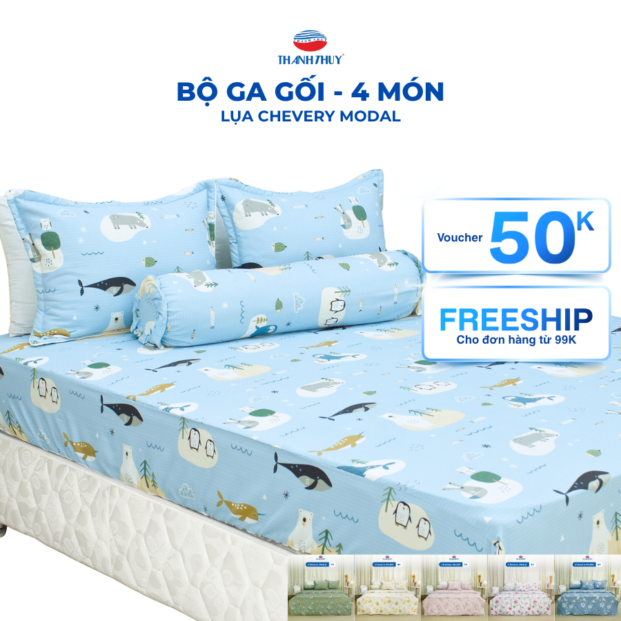 ชุดเครื่องนอน 4 ชิ้น - Chevery Modal Silk (Tencel Modal) THHANH THUY