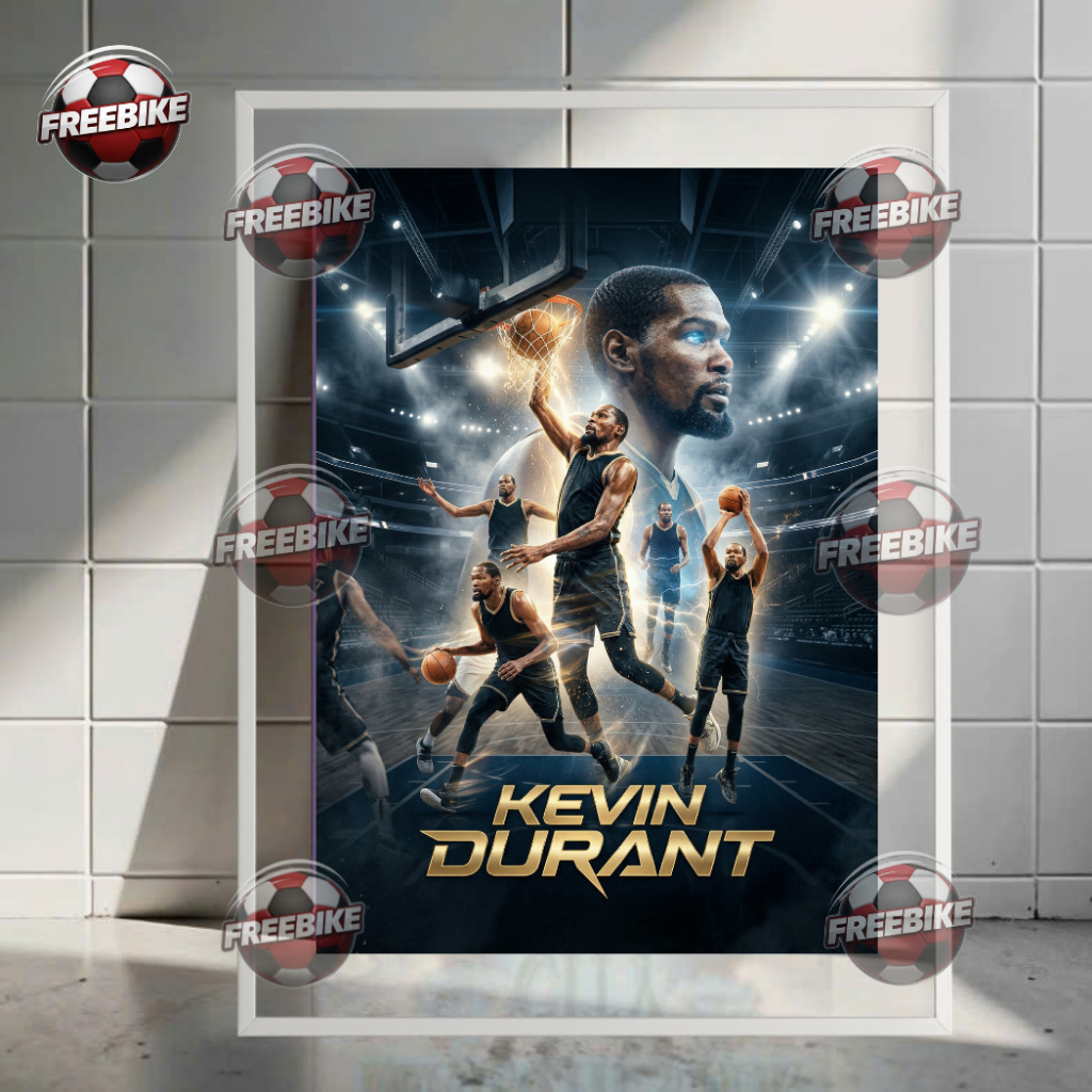 โปสเตอร์ KEVIN DURANT พร้อมกระดาษแก้วคริสตัลคุณภาพสูง รุ่น 1