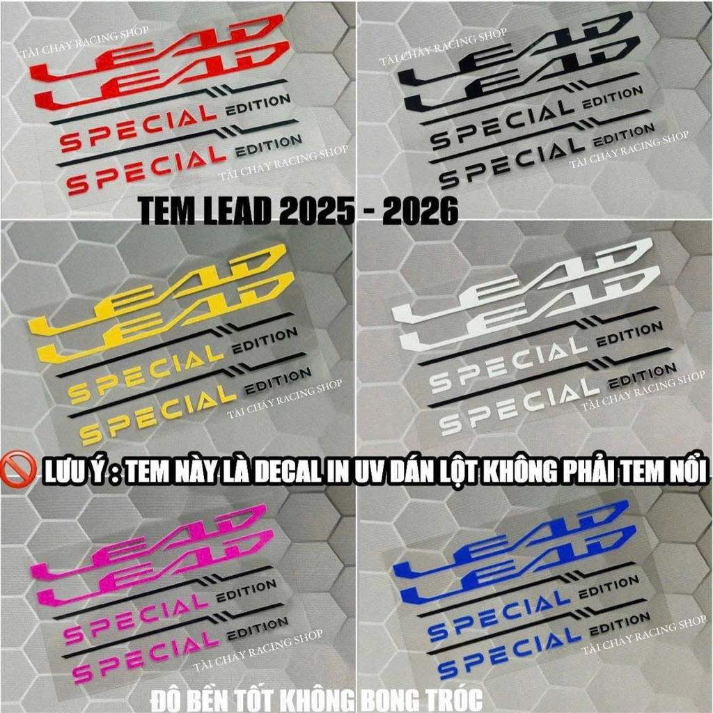 [ 1 ชุด 4 ชิ้น ] LEAD DECAL STICKER + SPECIAL EDITION 2025 - 2026 SIDE STICKER