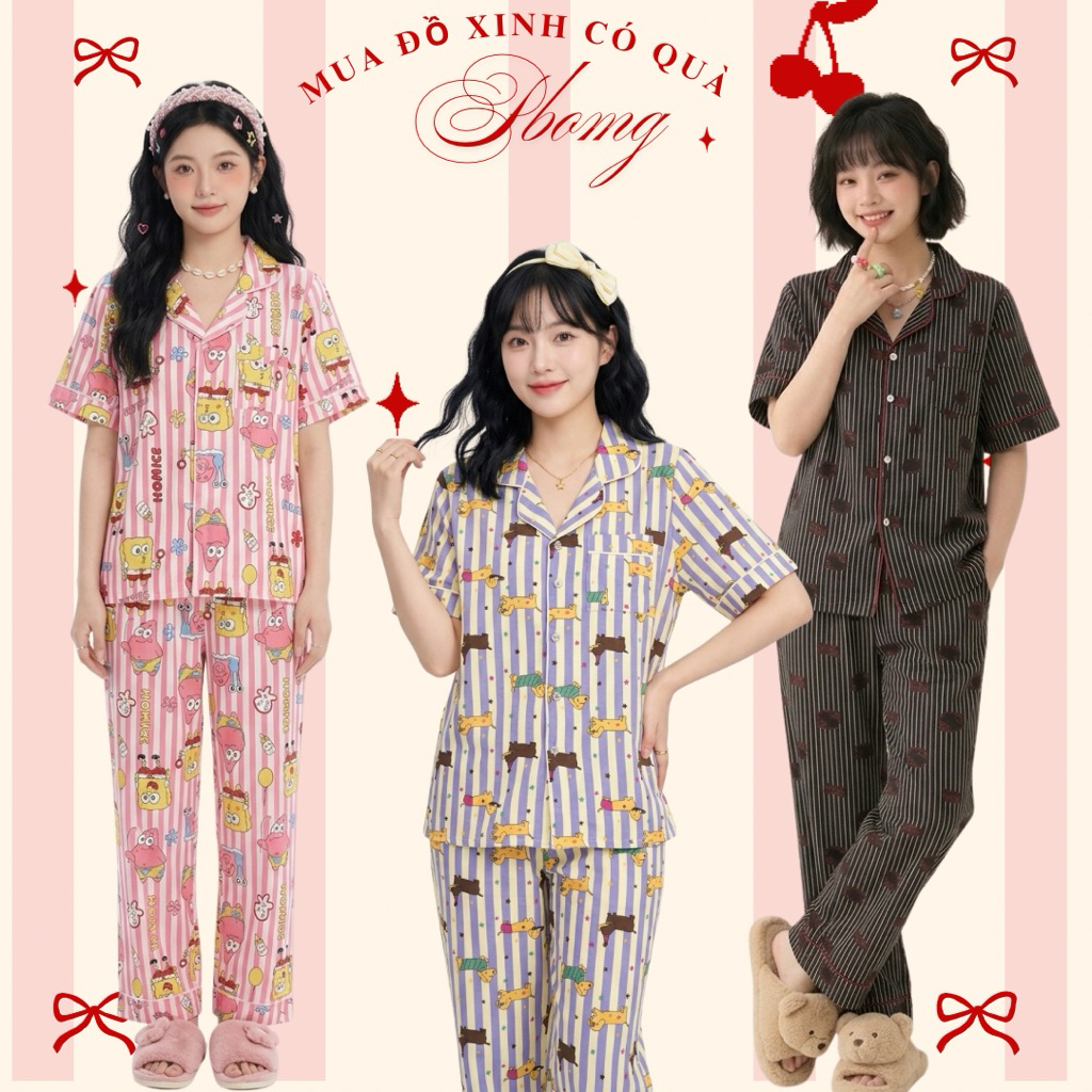 Homewear Homewear Homewear พีบง | P ชุดชุดแขนสั้นBong สําหรับสุภาพสตรีที่สวย ๆ ใส่อยู่บ้าน สะดวกสบาย