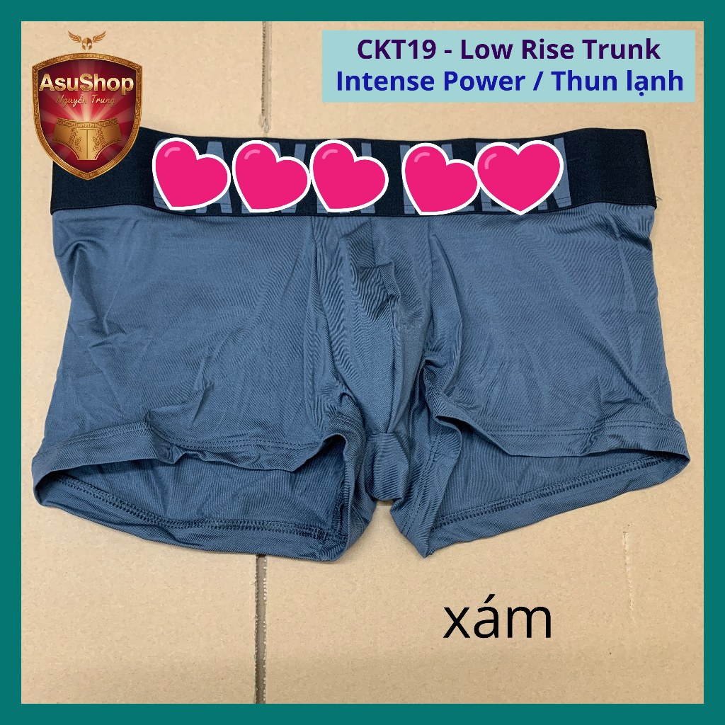 CKT19[6]> M สีเทา - ชุดชั้นในชาย Micro Stretch In-tense Po-wer Low Rise trunk / boxer
