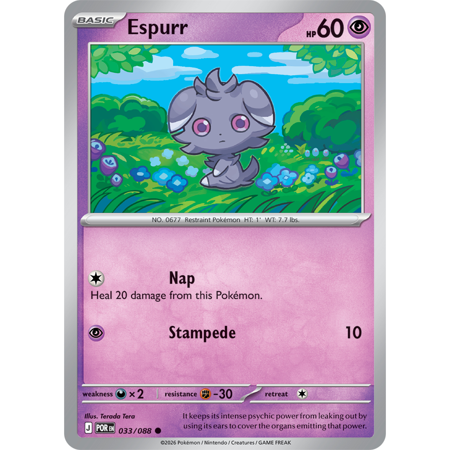 [KW2 Pokemon] [EN] การ์ด 033/088 Espurr - POREN