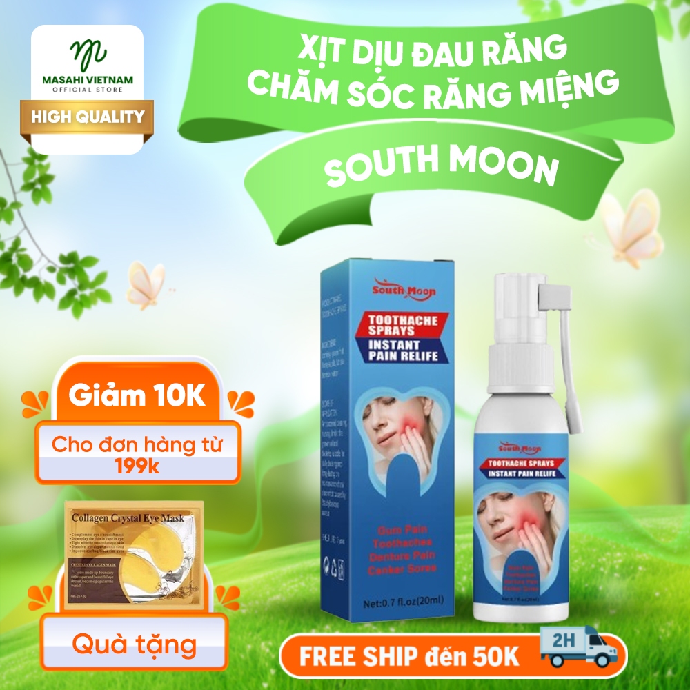 SOUTH MOON Toothache Spray 20ml – SOUTH MOON Spray ปลอบประโลมลดความไว ลมหายใจสดชื่น