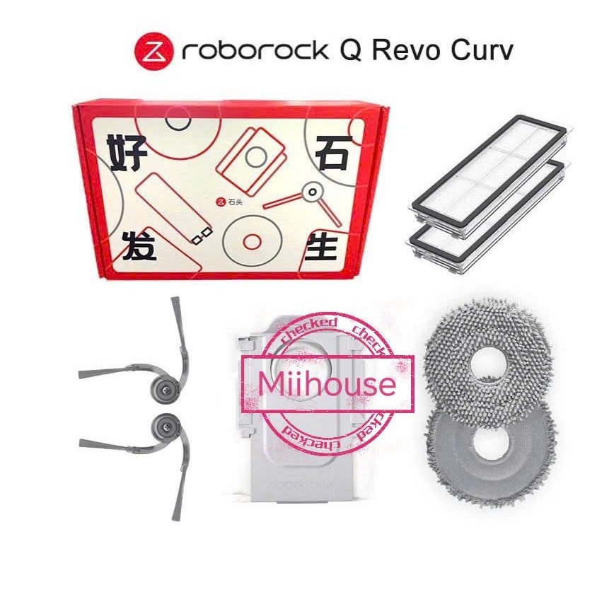 ชุดอุปกรณ์เสริม 7 ชิ้นสําหรับหุ่นยนต์ Roborock Q Revo Curv/ Qrevo 5AE/ Qrevo Edge 5V1/ QR 798 – สินค