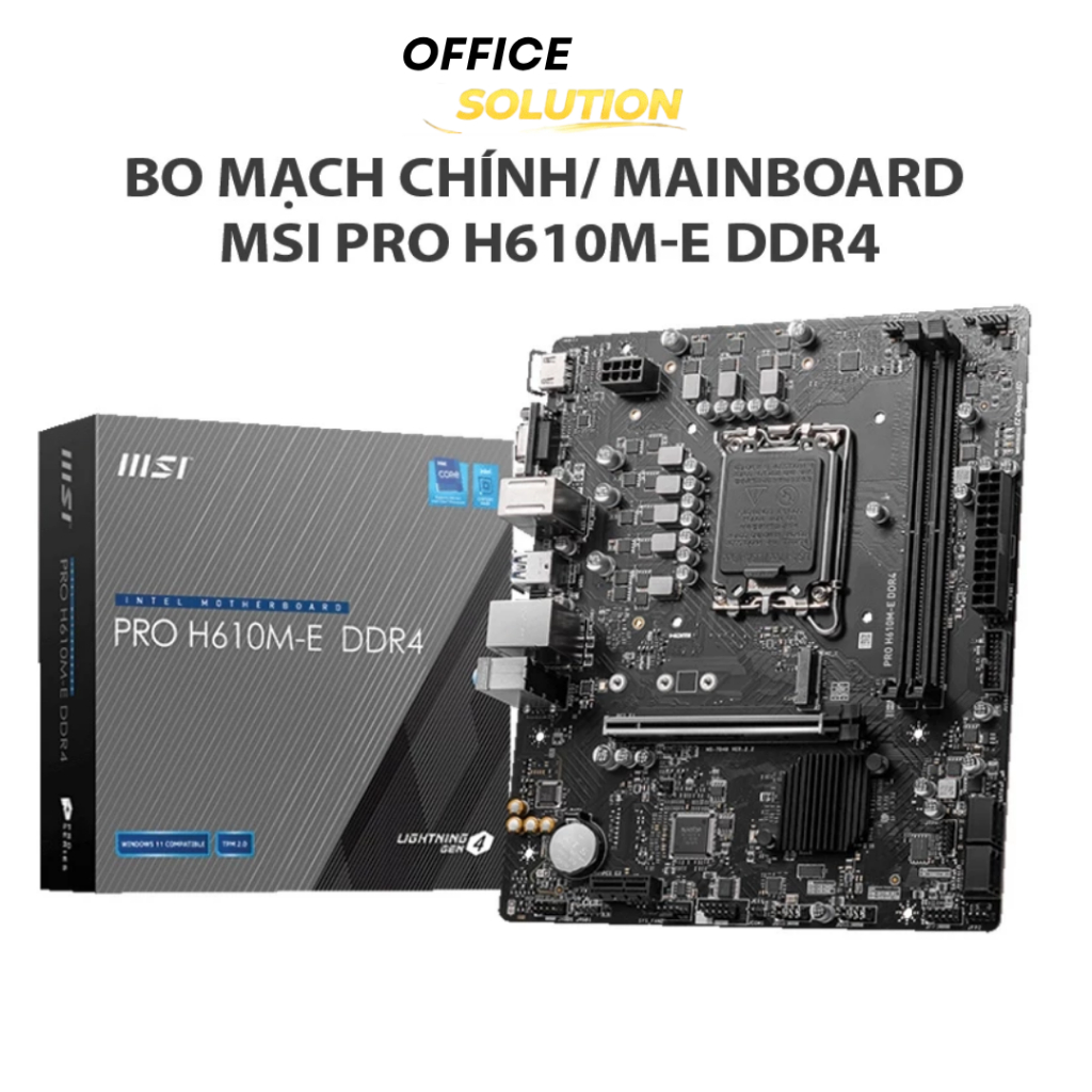เมนบอร์ด - MSI Pro H610M-E DDR4 เมนบอร์ด - 36 เดือน