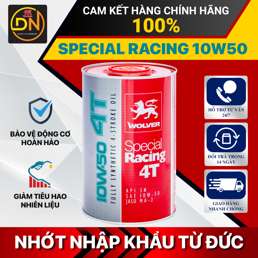 Wolver Special Racing 10W50 Fully Synthetic - Wolver 10w50 1L คุณภาพสูงนําเข้าจากเยอรมัน
