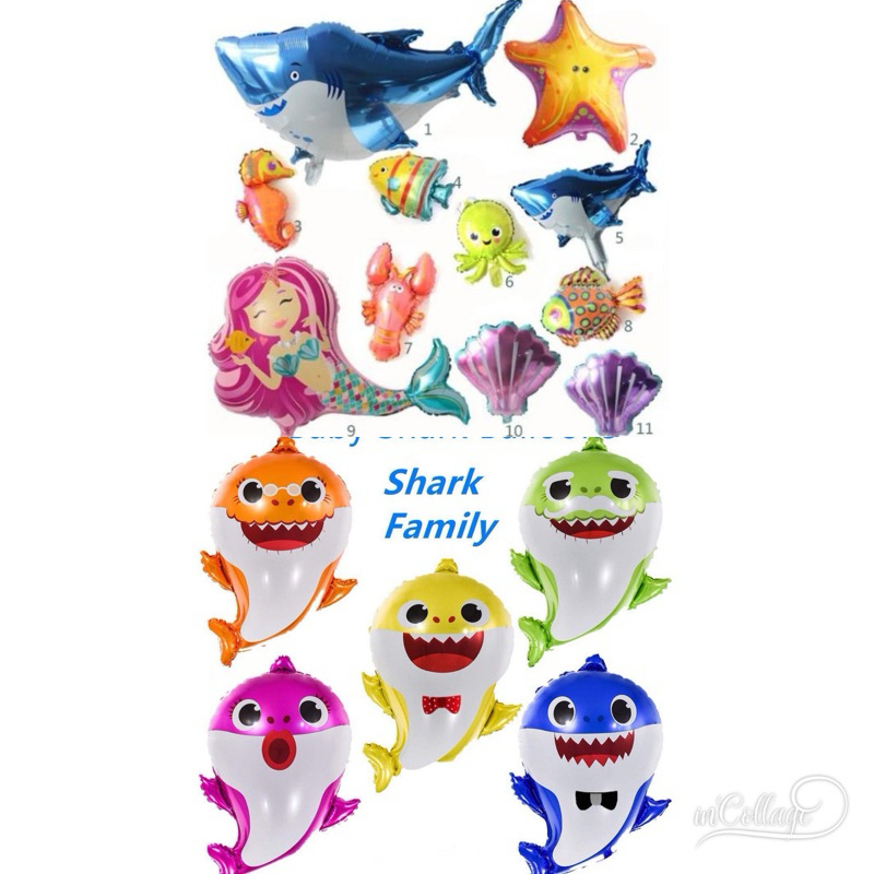 ลูกโป่งนางเงือก Baby shark ตกแต่งทุกสไตล์ให้ลูกน้อย ที่ชื่นชอบมากขึ้น