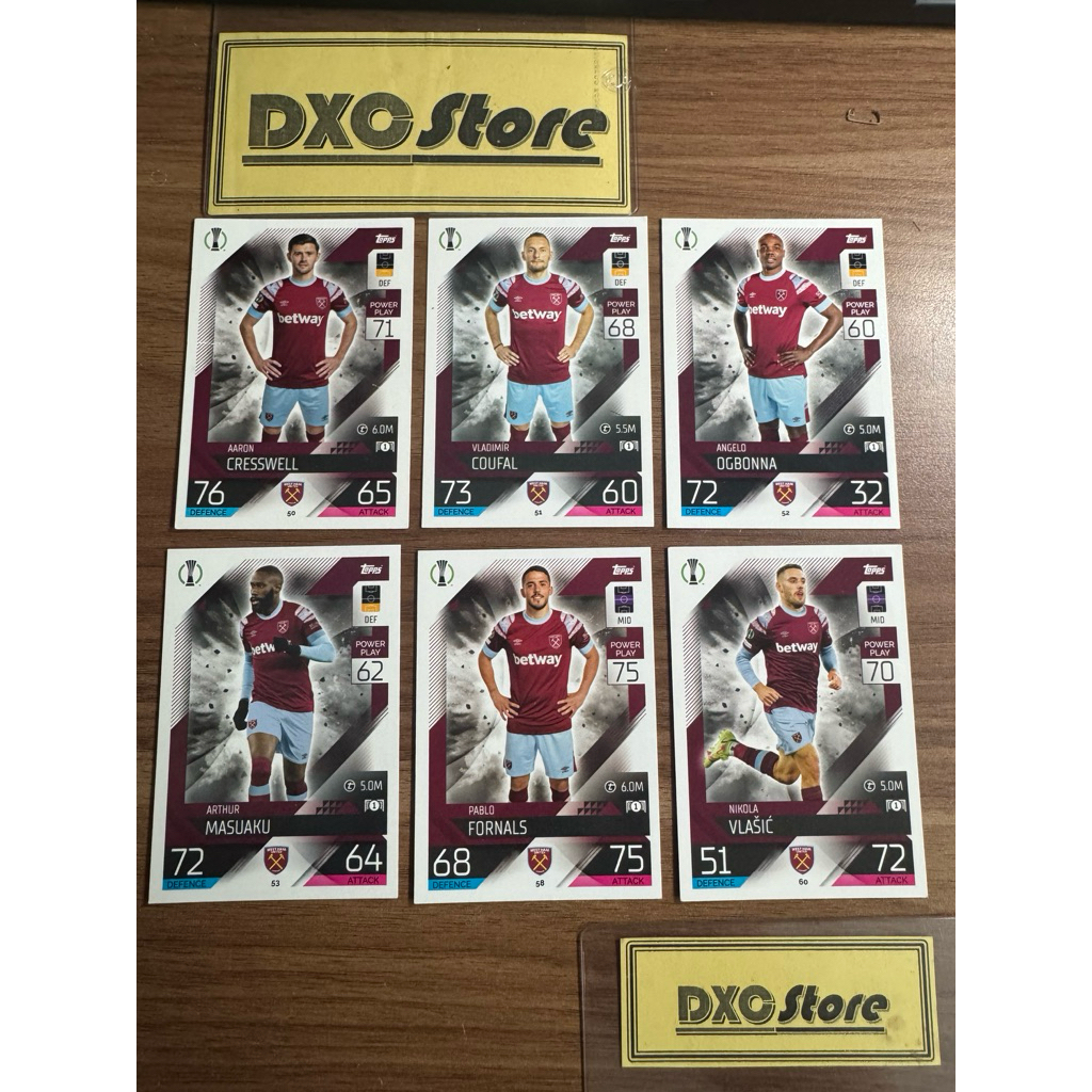 [ ของแท้ ] - TOPPS MATCH ATTAX 2022 - WEST HAM