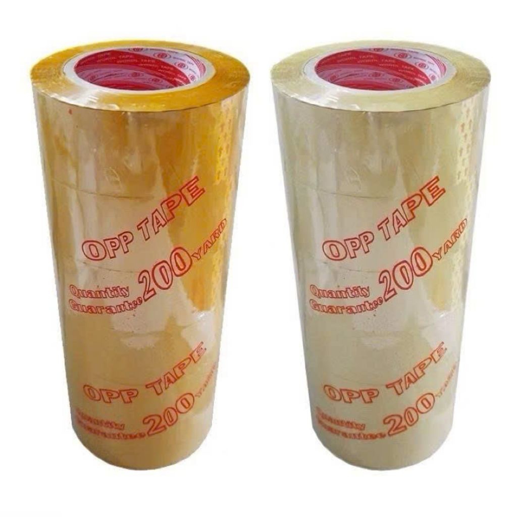 Combo 5 เทปใส 200Yard 4F8 4.8cm 1.8Kg (1 แท่ง 6 ม้วน) เทปบรรจุกาวหนา 55mic